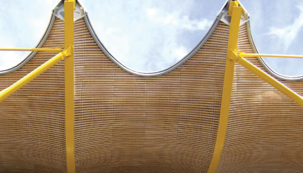 The Bend into Bamboo Ceilings by MOSO