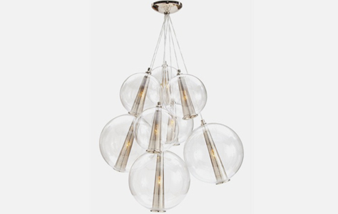 Caviar Collection Suspended Lighting designed by Laura Kirar for Arteriors.