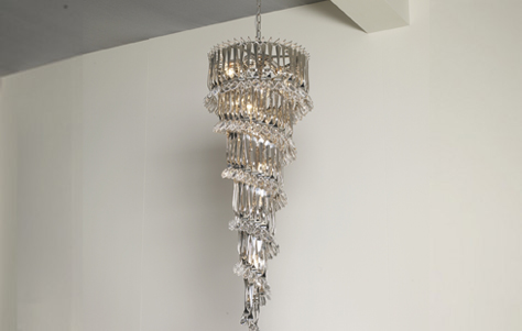 Branko Chandelier, a decadent silver chandelier by  Ipe Cavalli: Visionnaire Collection.