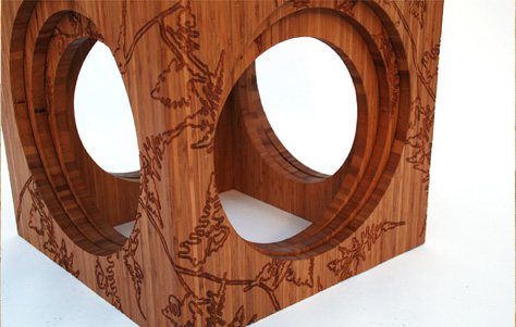 Contemporary nesting stools, sustainable stools, Kalon Studios