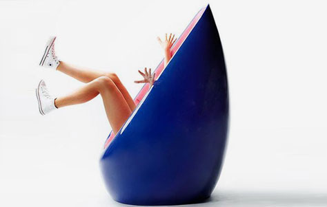 A Vibrantly Ergonomic Egg Chair: The Koop by Karim Rashid for Martela
