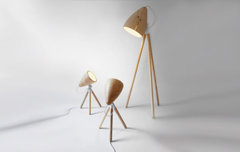 Wood Collection of Lamps designed by Johan Lindsten