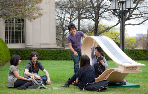 Soft Rocker, a solar powered recharging station, presented by MIT