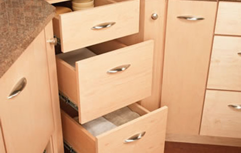 The CornerStore Cabinets. Manufactured by Merillat.