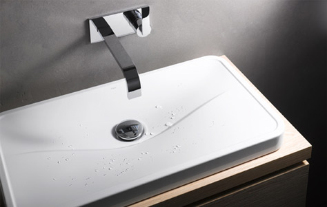 The Tangens Washbasin. Designed by Yorgo Lykouria. Manufactured by Alape.
