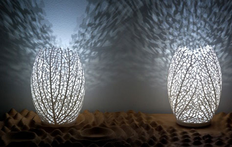 Hyphae Lamp. Designed by Nervous System. Printed by Service Shapeways.