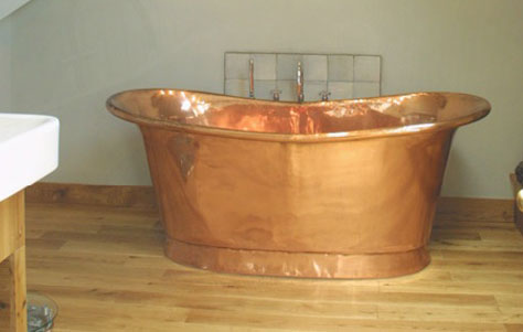 Handcrafted Copper Bathtub. Designed and Manufactured by William Holland.