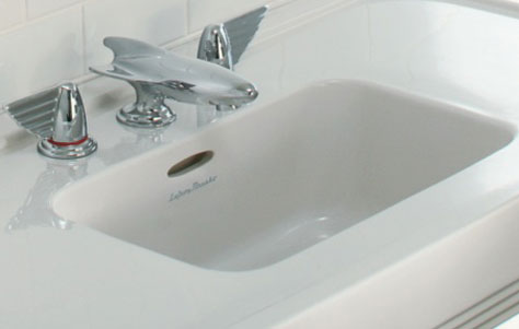 Bel Aire sink faucet. Manufactured by Lefroy Brooks.