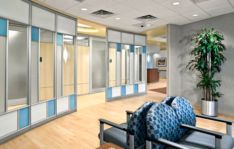 Moveable Wall System. Manufactured by DIRTT.