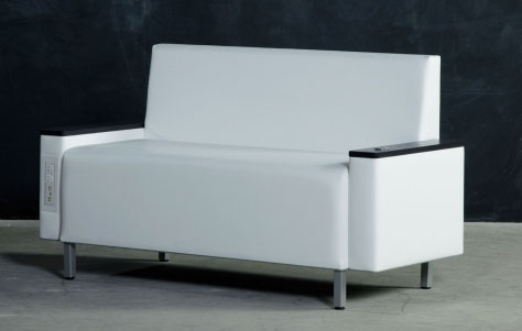 Sofia sofa. Designed by Valerie Schmieder, Scott Sikkema and Matthew Maher. Manufactured by Sparkeology.