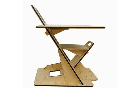 Adjustable Kid's Desk. Designed by Guillaume Bouvet.