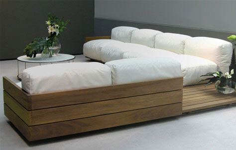 The Pallet Sofa. Designed by Piero Lissoni. Manufactured by Matteograssi.