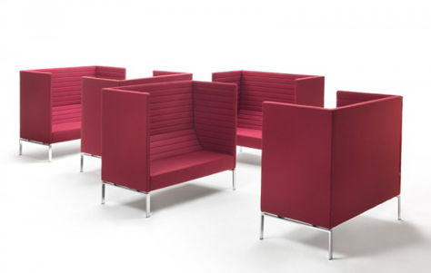 Stripes Max Upholstered Seating. Designed by Giulio Marelli. Manufactured by One Furniture Group.