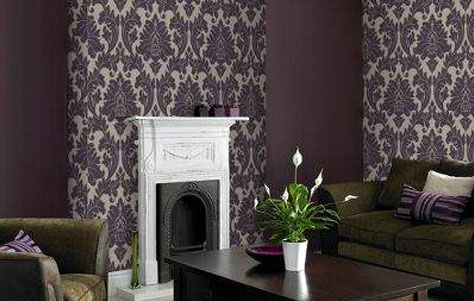 Majestic Wall covering in Pink. Manufactured by Graham & Brown.
