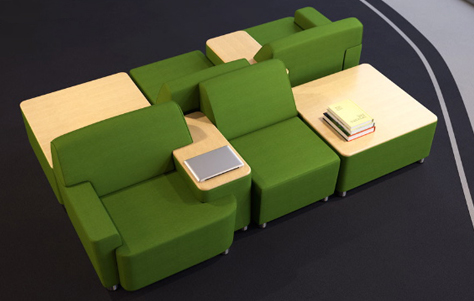 Puzzle Modular Lounge Seating. Manufactured by Sauder Educational.