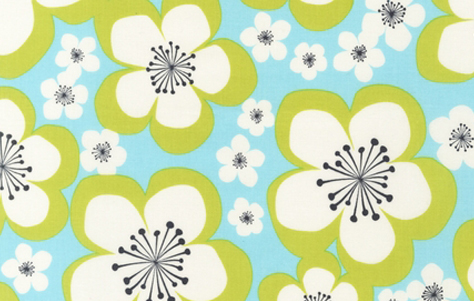 Pick a Bunch Fabric in Olive. Designed by Nancy Mims. Manufactured by Robert Kaufman.