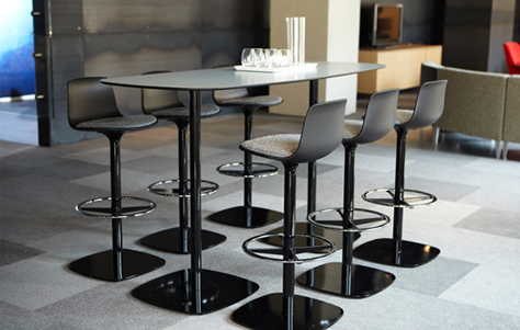 Enea Lottus Post stool. Designed by Lievore Altherr Molina. Manufactured by Coalesse.