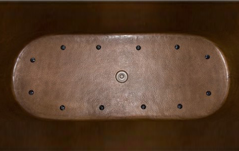 Ultro Rectangular Freestanding Copper Tub. Manufactured by Nottingham Brass.