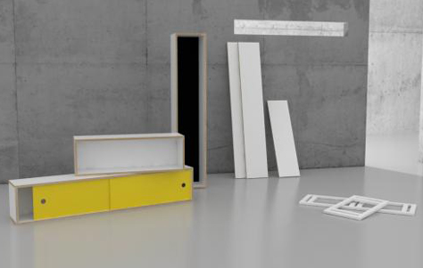 Shelving System. Designed by Daniele Luciano Ferrazzano. Manufactured by DLF Product Design.