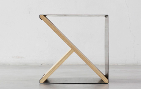 Steel Stool. Designed and Manufactured by Noon Studio.
