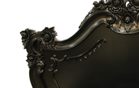 Black Lacquer Montespan Bed by Fabulous & Baroque