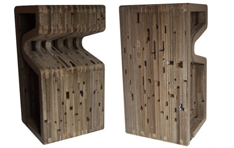 Beautiful Recycled Cardboard Table from Diseño Cartonero