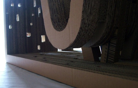 Beautiful Recycled Cardboard Table from Diseño Cartonero