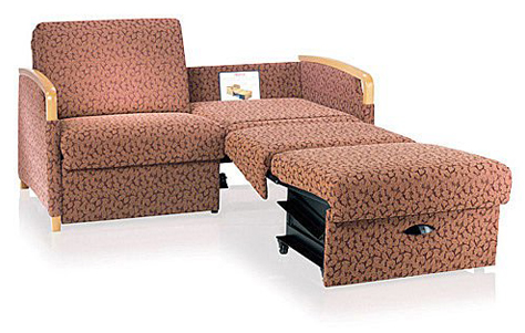 Three Lounge Sleeper. Manufactured by KI Healthcare.