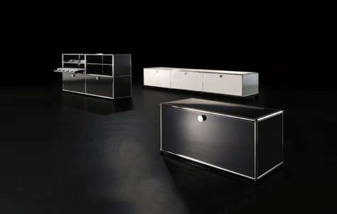 USM Haller Storage. Designed by Fritz Haller. Manufactured by USM Modular Furniture.