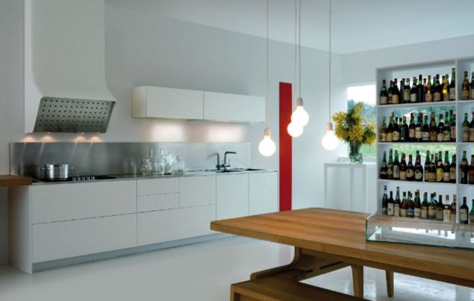 Mesa kitchen collection. Designed by Alfredo Haeberli. Manufactured by Schiffini.