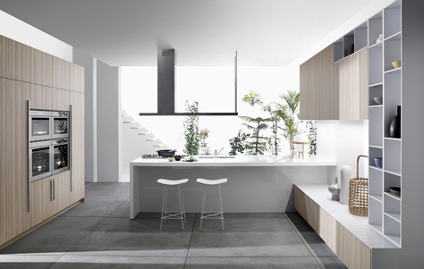Code Natural Kitchen. Manufactured by Snaidero.