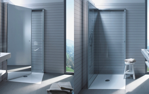 Open Space Shower Enclosure. Designed by Eoos. Manufactured by Duravit.