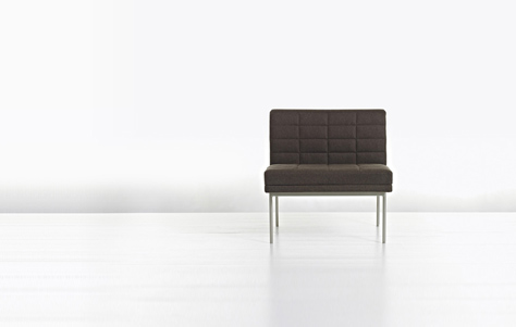 Tuxedo Component Lounge. Designed by BassamFellows. Manufactured by Geiger International.