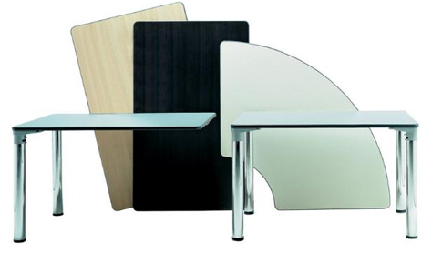 Clip-Clap table. Designed by Sergio Giobbi. Manufactured by Segis.