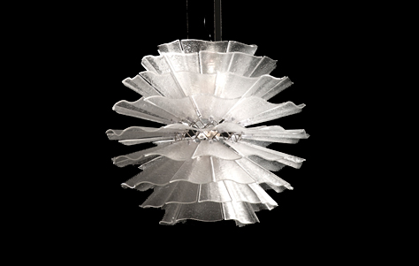 Organza Pendant Lamp. Designed and Manufactured by Charles Loomis.