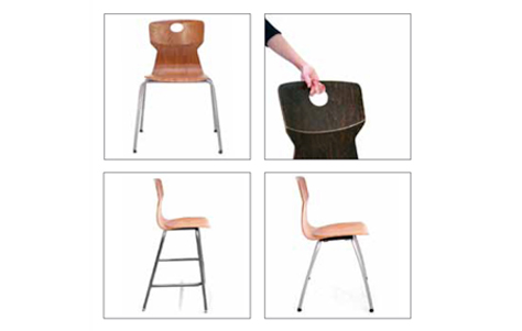 Soliwood 4-Legged Chair. Manufactured by Vanerum Stelter.