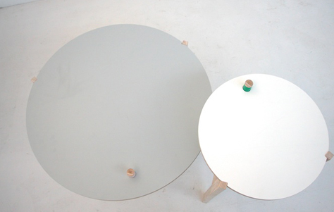 A-side tables. Designed and Manufactured by Tomás Alonso.