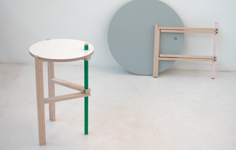 A-side tables. Designed and Manufactured by Tomás Alonso.