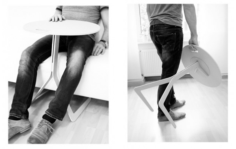 Warp Side Table. Designed by Oliver Schick. Manufactured by Ligne Roset.