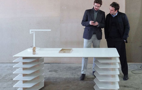 Strates Desk. Designed by Mathieu Lehanneur. Manufactured by Objekten.
