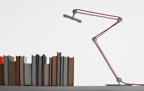 Heron table lamp. Designed by Enrico Azzimonti. Manufactured by Bilumen.