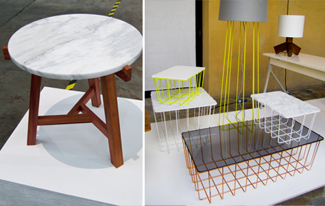 Marble at Milan Design Week, tables by PeLiDesign and BluDot