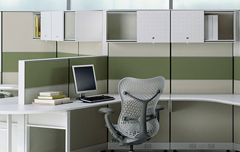 Canvas Office Landscape. Designed by Jeffrey Bernett and Nicholas Dodziuk. Manufactured by Herman Miller.
