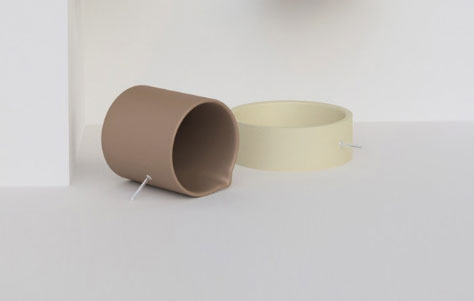 Bathroom Accessories for Corian Colour Evolutions. Designed by Inga Sempé. Manufactured by Moustache and DuPont Corian.