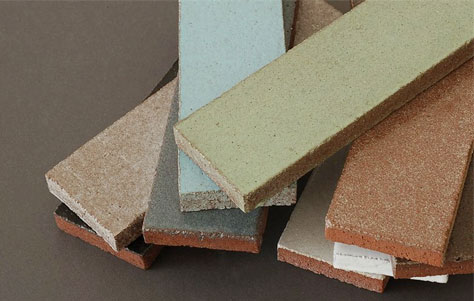Glazed Thin Bricks. Manufactured by Fireclay Tile.