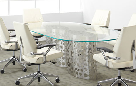 Arabesque Conference Table. Designed by Mouna and Silvio Russo. Manufactured by Nienkämper.