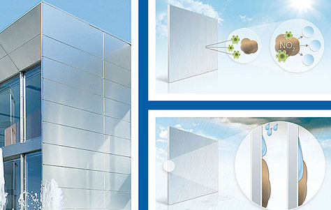 Reynobond® with EcoClean™ panels. Manufactured by Alcoa.