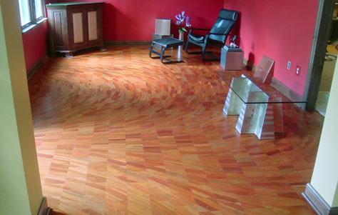 Flow Pattern Flooring. Designed and Manufactured by Thomas Schrunk Flooring.