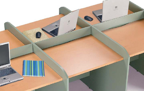 Modular Study Carrels. Manufactured by Groupe Lacasse.