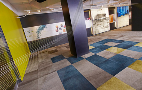 Dye Lab Modular Carpet. Manufactured by Shaw Contract.